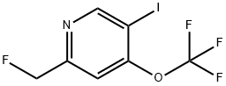 2-(Fluoromethyl)-5-iodo-4-(trifluoromethoxy)pyridine Structure