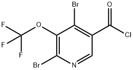 2,4-Dibromo-3-(trifluoromethoxy)pyridine-5-carbonyl chloride Structure