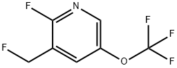 2-Fluoro-3-(fluoromethyl)-5-(trifluoromethoxy)pyridine Structure