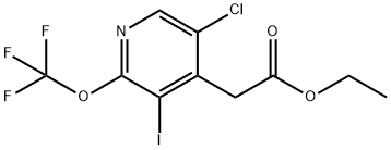 Ethyl 5-chloro-3-iodo-2-(trifluoromethoxy)pyridine-4-acetate Structure