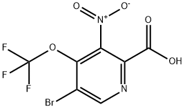 5-Bromo-3-nitro-4-(trifluoromethoxy)pyridine-2-carboxylic acid Structure