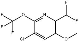 5-Chloro-2-(difluoromethyl)-3-methoxy-6-(trifluoromethoxy)pyridine Structure