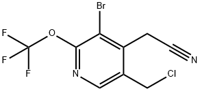 3-Bromo-5-(chloromethyl)-2-(trifluoromethoxy)pyridine-4-acetonitrile Structure