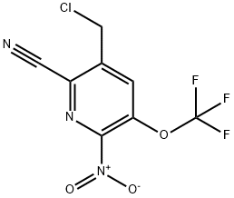 3-(Chloromethyl)-2-cyano-6-nitro-5-(trifluoromethoxy)pyridine Structure