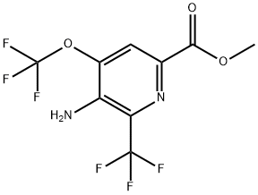 Methyl 3-amino-4-(trifluoromethoxy)-2-(trifluoromethyl)pyridine-6-carboxylate Structure