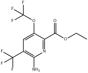 Ethyl 2-amino-5-(trifluoromethoxy)-3-(trifluoromethyl)pyridine-6-carboxylate Structure