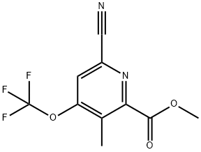 Methyl 6-cyano-3-methyl-4-(trifluoromethoxy)pyridine-2-carboxylate Structure