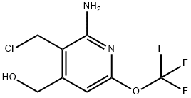 2-Amino-3-(chloromethyl)-6-(trifluoromethoxy)pyridine-4-methanol Structure