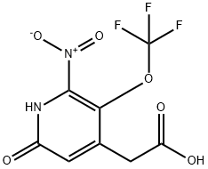 6-Hydroxy-2-nitro-3-(trifluoromethoxy)pyridine-4-acetic acid Structure