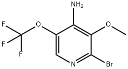 4-Amino-2-bromo-3-methoxy-5-(trifluoromethoxy)pyridine Structure