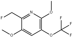 3,6-Dimethoxy-2-(fluoromethyl)-5-(trifluoromethoxy)pyridine Structure