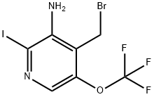 3-Amino-4-(bromomethyl)-2-iodo-5-(trifluoromethoxy)pyridine Structure