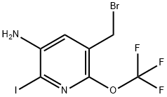 3-Amino-5-(bromomethyl)-2-iodo-6-(trifluoromethoxy)pyridine Structure