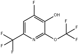 4-Fluoro-3-hydroxy-2-(trifluoromethoxy)-6-(trifluoromethyl)pyridine Structure