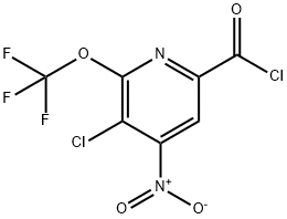 3-Chloro-4-nitro-2-(trifluoromethoxy)pyridine-6-carbonyl chloride Structure