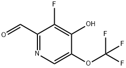 3-Fluoro-4-hydroxy-5-(trifluoromethoxy)pyridine-2-carboxaldehyde Structure