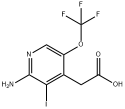 2-Amino-3-iodo-5-(trifluoromethoxy)pyridine-4-acetic acid Structure