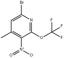 6-Bromo-4-methyl-3-nitro-2-(trifluoromethoxy)pyridine Structure