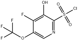 4-Fluoro-3-hydroxy-5-(trifluoromethoxy)pyridine-2-sulfonyl chloride Structure