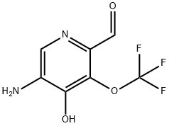 5-Amino-4-hydroxy-3-(trifluoromethoxy)pyridine-2-carboxaldehyde Structure