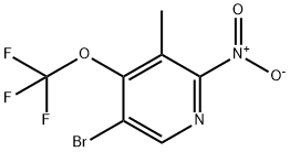 5-Bromo-3-methyl-2-nitro-4-(trifluoromethoxy)pyridine Structure