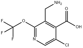 3-(Aminomethyl)-5-chloro-2-(trifluoromethoxy)pyridine-4-carboxylic acid Structure