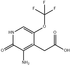 3-Amino-2-hydroxy-5-(trifluoromethoxy)pyridine-4-acetic acid Structure