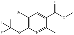 Methyl 3-bromo-6-methyl-2-(trifluoromethoxy)pyridine-5-carboxylate Structure