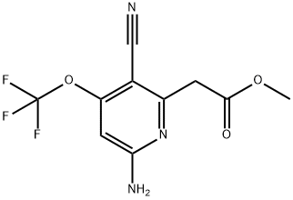 Methyl 6-amino-3-cyano-4-(trifluoromethoxy)pyridine-2-acetate Structure