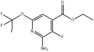 Ethyl 2-amino-3-fluoro-6-(trifluoromethoxy)pyridine-4-carboxylate Structure