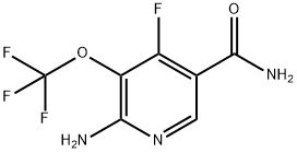 2-Amino-4-fluoro-3-(trifluoromethoxy)pyridine-5-carboxamide Structure