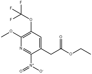 Ethyl 2-methoxy-6-nitro-3-(trifluoromethoxy)pyridine-5-acetate Structure