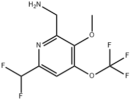 2-(Aminomethyl)-6-(difluoromethyl)-3-methoxy-4-(trifluoromethoxy)pyridine Structure