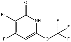 3-Bromo-4-fluoro-2-hydroxy-6-(trifluoromethoxy)pyridine Structure