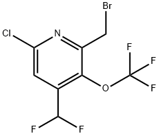 2-(Bromomethyl)-6-chloro-4-(difluoromethyl)-3-(trifluoromethoxy)pyridine Structure