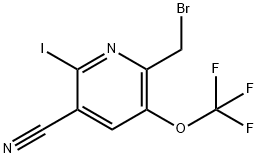 2-(Bromomethyl)-5-cyano-6-iodo-3-(trifluoromethoxy)pyridine Structure