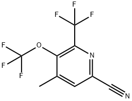 6-Cyano-4-methyl-3-(trifluoromethoxy)-2-(trifluoromethyl)pyridine Structure