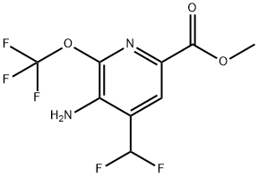 Methyl 3-amino-4-(difluoromethyl)-2-(trifluoromethoxy)pyridine-6-carboxylate Structure