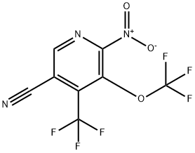 5-Cyano-2-nitro-3-(trifluoromethoxy)-4-(trifluoromethyl)pyridine Structure