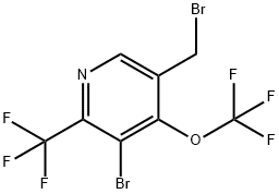 3-Bromo-5-(bromomethyl)-4-(trifluoromethoxy)-2-(trifluoromethyl)pyridine Structure