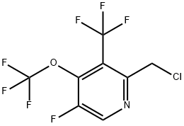 2-(Chloromethyl)-5-fluoro-4-(trifluoromethoxy)-3-(trifluoromethyl)pyridine Structure