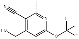3-Cyano-2-methyl-6-(trifluoromethoxy)pyridine-4-methanol 구조식 이미지