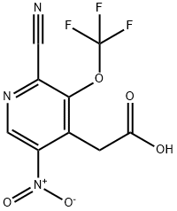 2-Cyano-5-nitro-3-(trifluoromethoxy)pyridine-4-acetic acid Structure