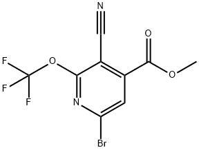 Methyl 6-bromo-3-cyano-2-(trifluoromethoxy)pyridine-4-carboxylate Structure