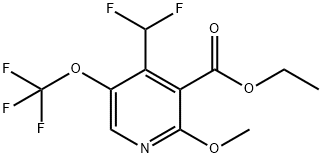 Ethyl 4-(difluoromethyl)-2-methoxy-5-(trifluoromethoxy)pyridine-3-carboxylate Structure