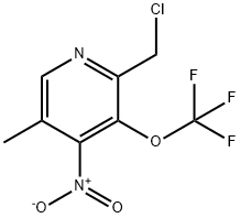 2-(Chloromethyl)-5-methyl-4-nitro-3-(trifluoromethoxy)pyridine Structure