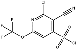 2-Chloro-3-cyano-6-(trifluoromethoxy)pyridine-4-sulfonyl chloride Structure