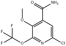 6-Chloro-3-methoxy-2-(trifluoromethoxy)pyridine-4-carboxamide Structure