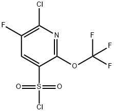 2-Chloro-3-fluoro-6-(trifluoromethoxy)pyridine-5-sulfonyl chloride Structure