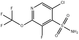 5-Chloro-3-fluoro-2-(trifluoromethoxy)pyridine-4-sulfonamide Structure